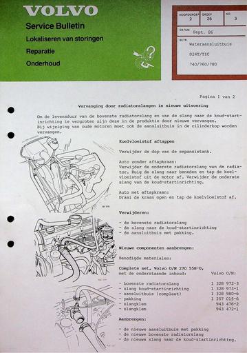 700 D24 Radiatorslangen '86