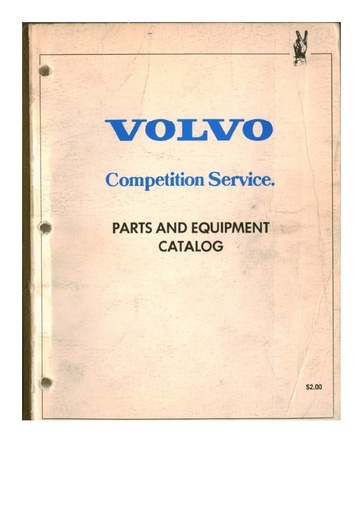 Volvo  Competition Catalog