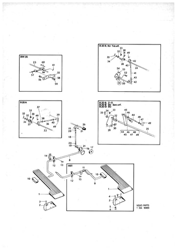 Gaspedaal B20A, B20B, B20D