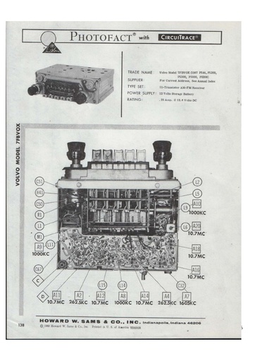 Volvo AM FM radio