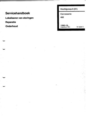 Manual 460 Reparatie Carrosserie Aug'91