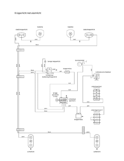 E schema knipperlicht met alarmlicht