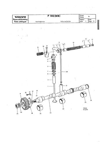 Nokkenas en klepmechanisme