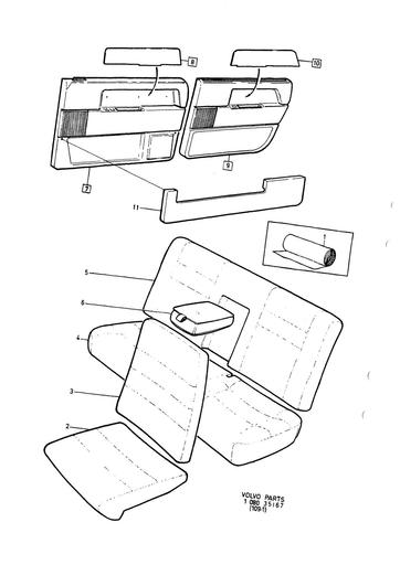 Bekleding 4 drs 4557, 4577, 4852, 4872