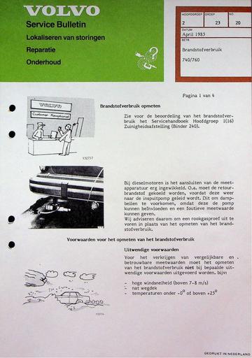 740 760 Brandstofverbruik '85