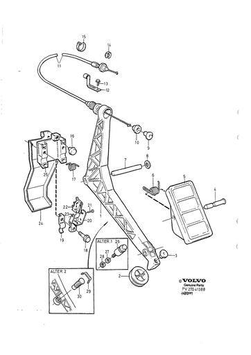 Gaspedaal 4, 6 cyl
