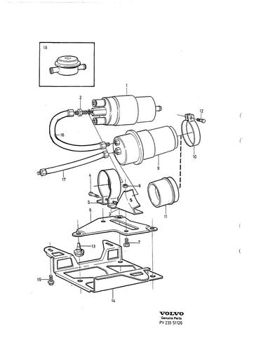 B19E, B19ET, B23E, B28E, B28F Brandstofpomp