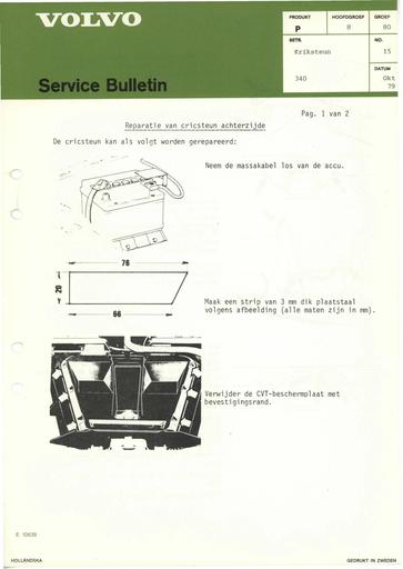 Bulletin Kriksteun reparatie '79
