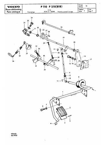 Gas bediening P 210 Ch   83399