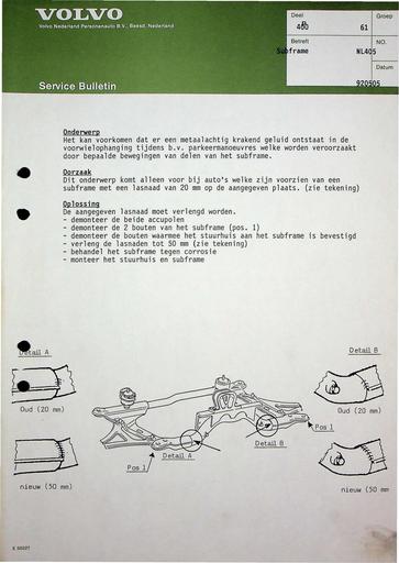 Bulletin 400 Subframe voor Mei'92