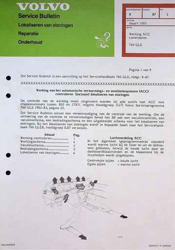 760 GLE Werking ACC '83