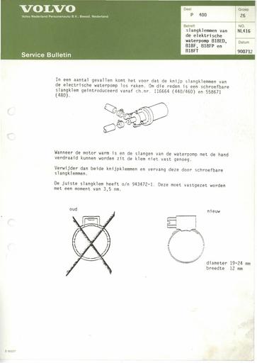 400 Bulletin Waterpomp B18 Juli'90