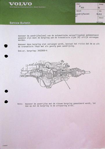Bulletin Aandrijfassen AT Dec'92