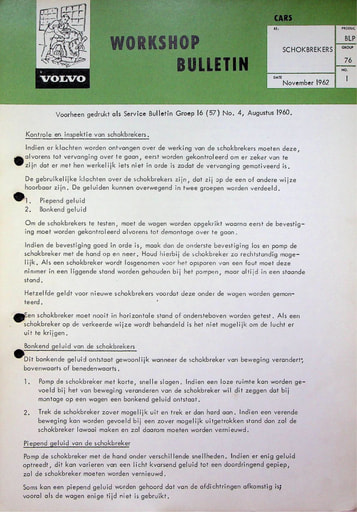 Bulletin Controle schokbrekers