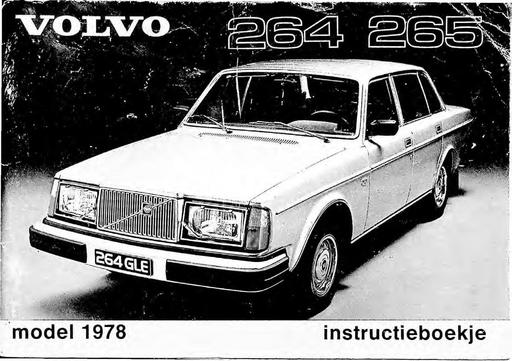 264, 265 Instructieboekje 1978
