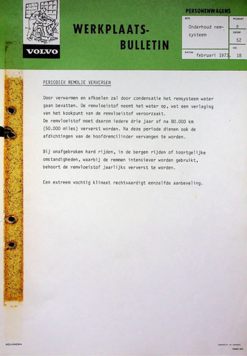 Bulletin Remvloeistof vervangen