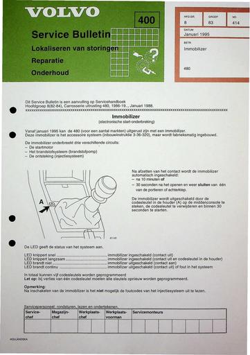 Bulletin 480 Immobilizer Jan'95