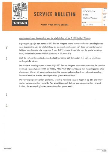 Bulletin Aanslagbout 220 Mei '66