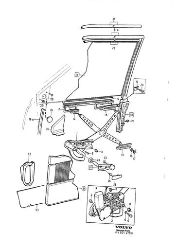 Voordeur ruitmechanisme