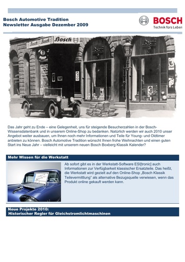 Bosch nieuwsbrief 2009 december