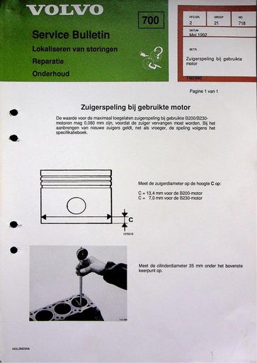 700 Zuigerspeling gebruikte motoren '92