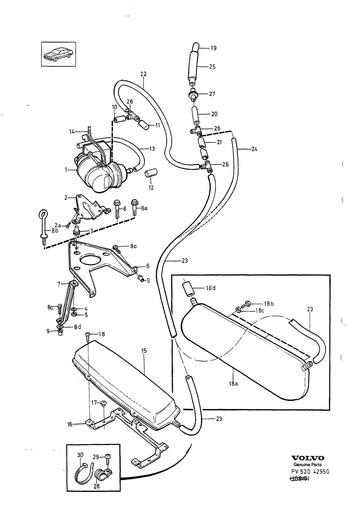 Vacuumpomp, tank 4 cyl Combu