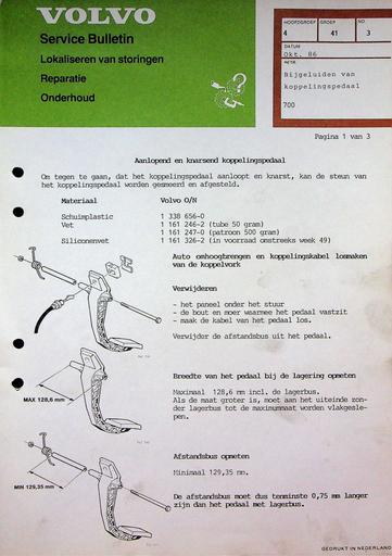 700 Koppelingspedaal '86