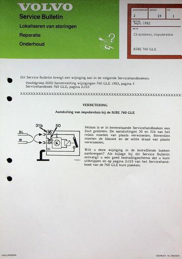 760 GLE B28E CI systeem '82