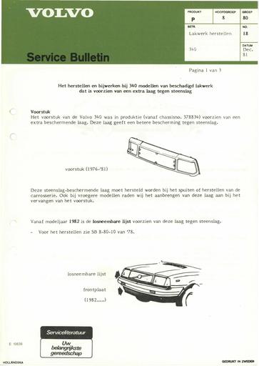 Bulletin Lakschade 340 '81