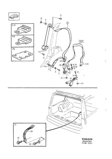 Veiligheidsgordel 5 drs achter