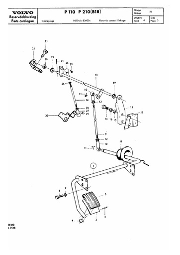 Gasbediening P 210 Ch 83400   B18