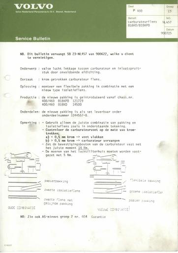 400 Bulletin Carb B18KD Juli'90