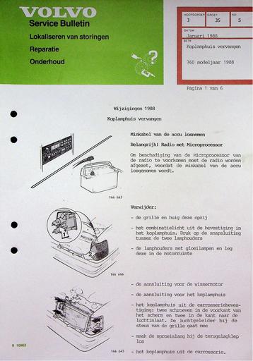 760 Koplamphuis vervangen '88