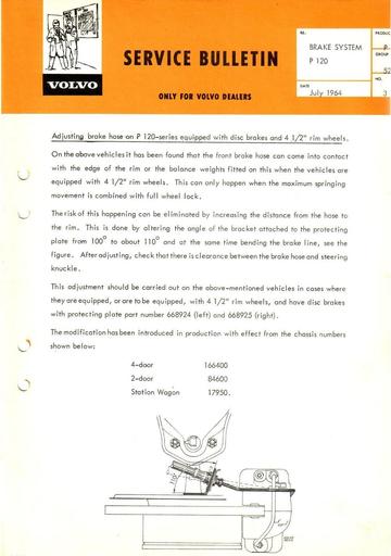 Bulletin Remleiding voor P120 Mei '65 (Engels)