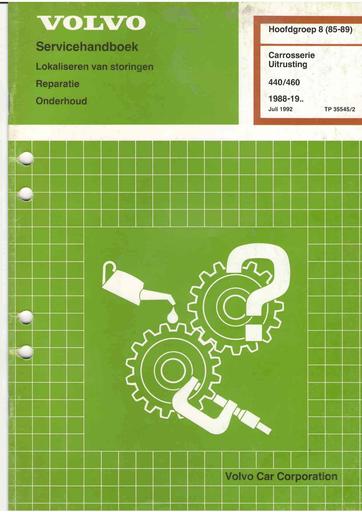 Manual 440, 460 Uitrusting Carrosserie Jul'92