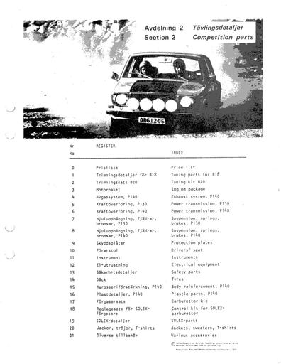 R sport boek '72 (Zweed Engels)