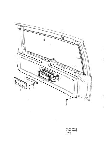 Achterklep bekleding 5 drs 1990