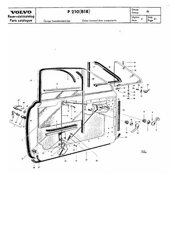 P 210 Deur raambediening en slot componenten