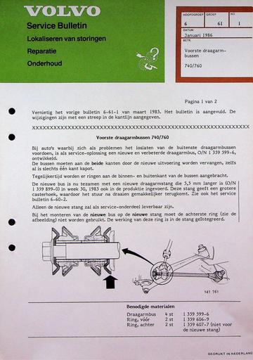 740 760 Voorste draagarmbussen '86