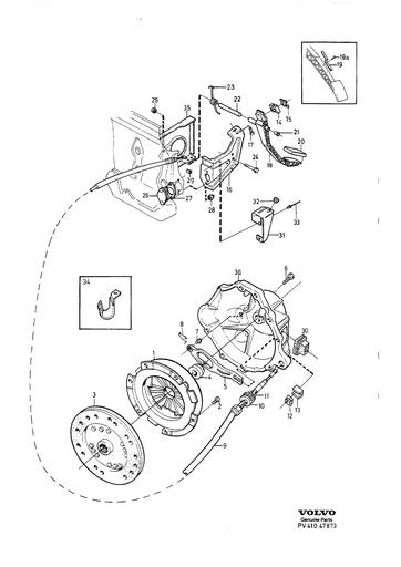 Koppeling LHD 4 cyl, excl Turbo