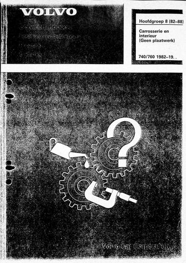 740, 760 Motorkap, front, schermen