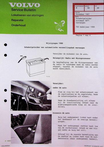 760 Schakelgeleider AW71 '88