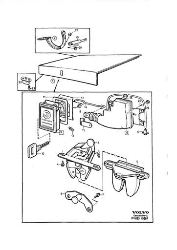 Achterklep slot 4 drs