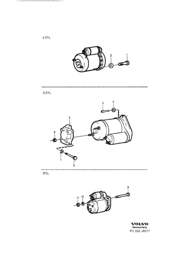 Startmotor bevestiging