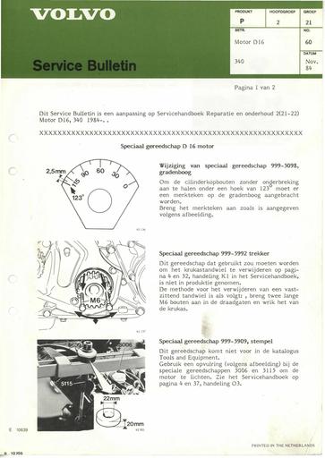 Bulletin D16 Gereedschap '84