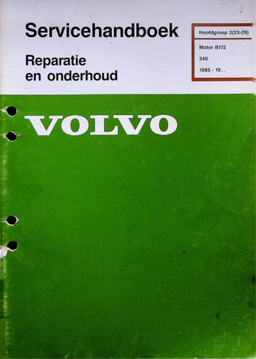 Rep  Onderh  B172 Brandstofsysteem '85