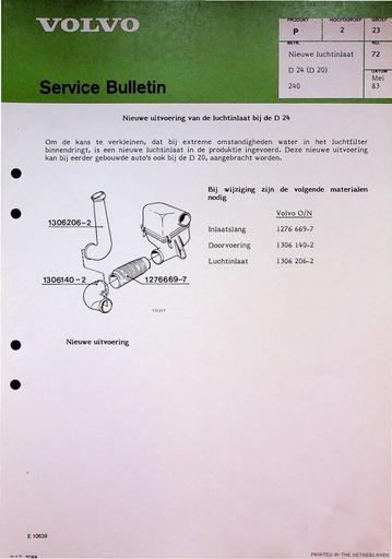 Bulletin 240 Luchtinlaat D24 Mei'83