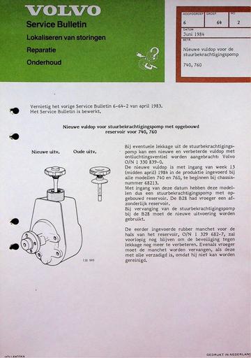 740 760 Vuldop Stuurbekrachtigingspomp '84