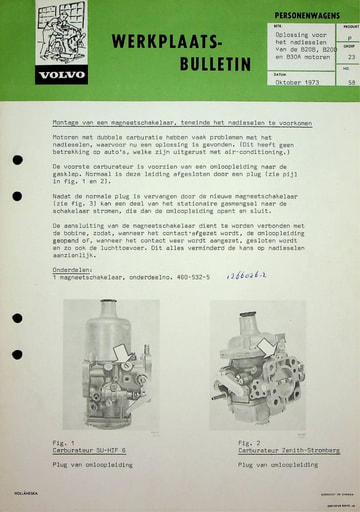 Bulletin Nadieselen B20B, B20D, B30A '73