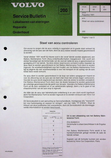 Service Bulletin Accu